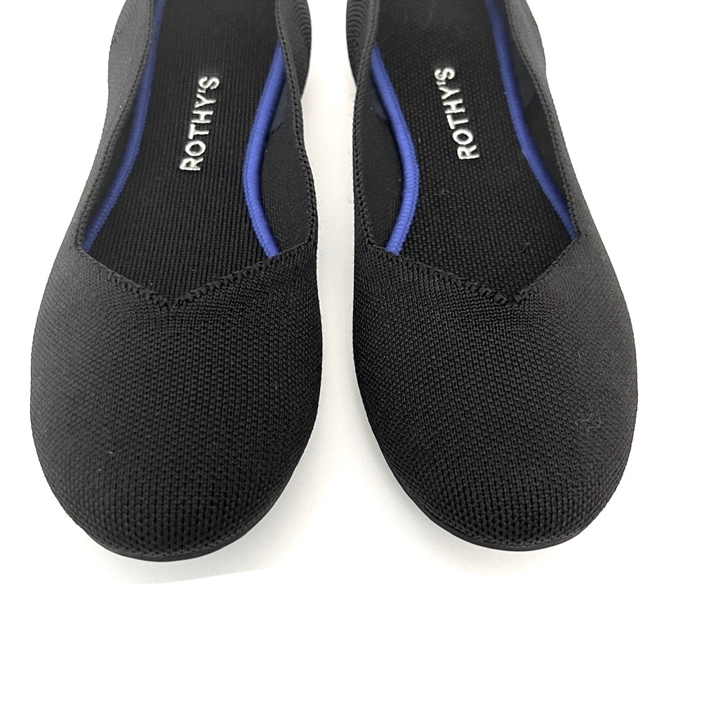 Rothy’s  | The Flat | Round Toe | Ballerina | Black Blue | Slip On Flats